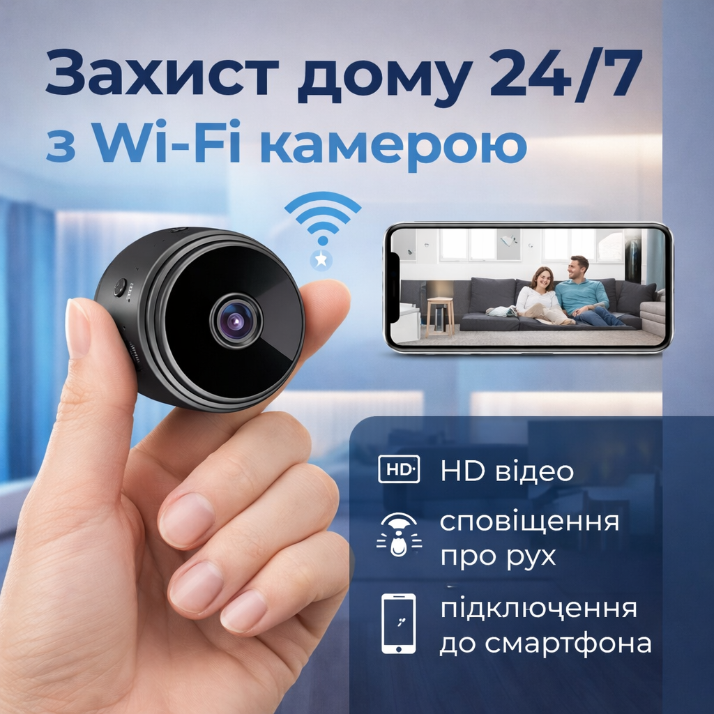 Мініатюрна WiFi відео камера